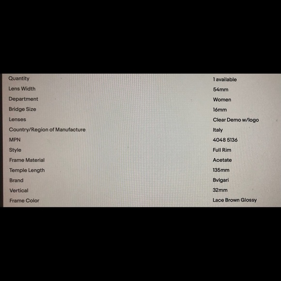 BN Bulgari brown and gold eyeglasses - Picture 7 of 7